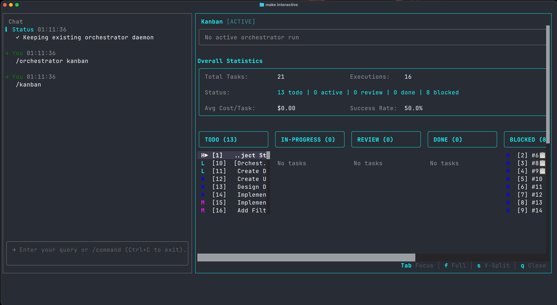 AgentLoop Kanban Board
